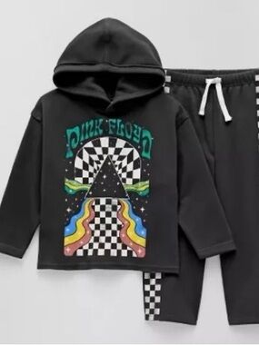Pink Floyd Black Hoodie and Joggers toddlers unisex size 4T